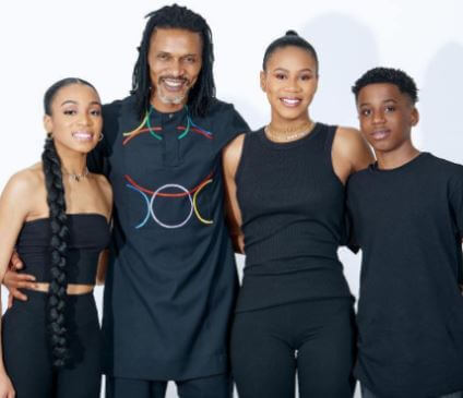 Gabrielle Esther Nnomo Mballa husband Rigobert Song with their children.